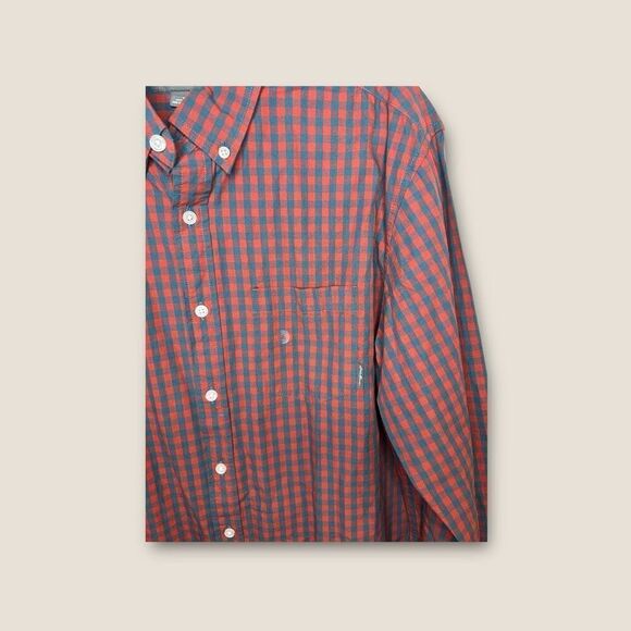 Eddie Bauer Men’s Mountain Long Sleeve Legend Wash Poplin in Canyon Clay Size La - Picture 3 of 6